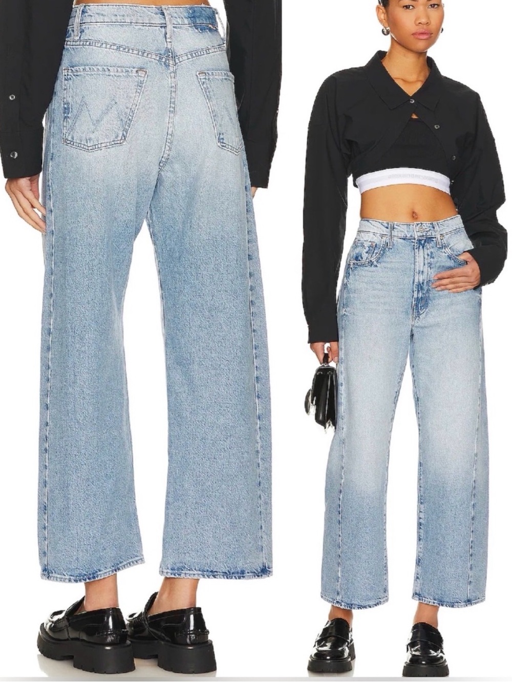 MOTHER The Half-Pipe Ankle Jeans This is How I Roll Blue Size 32 EUC